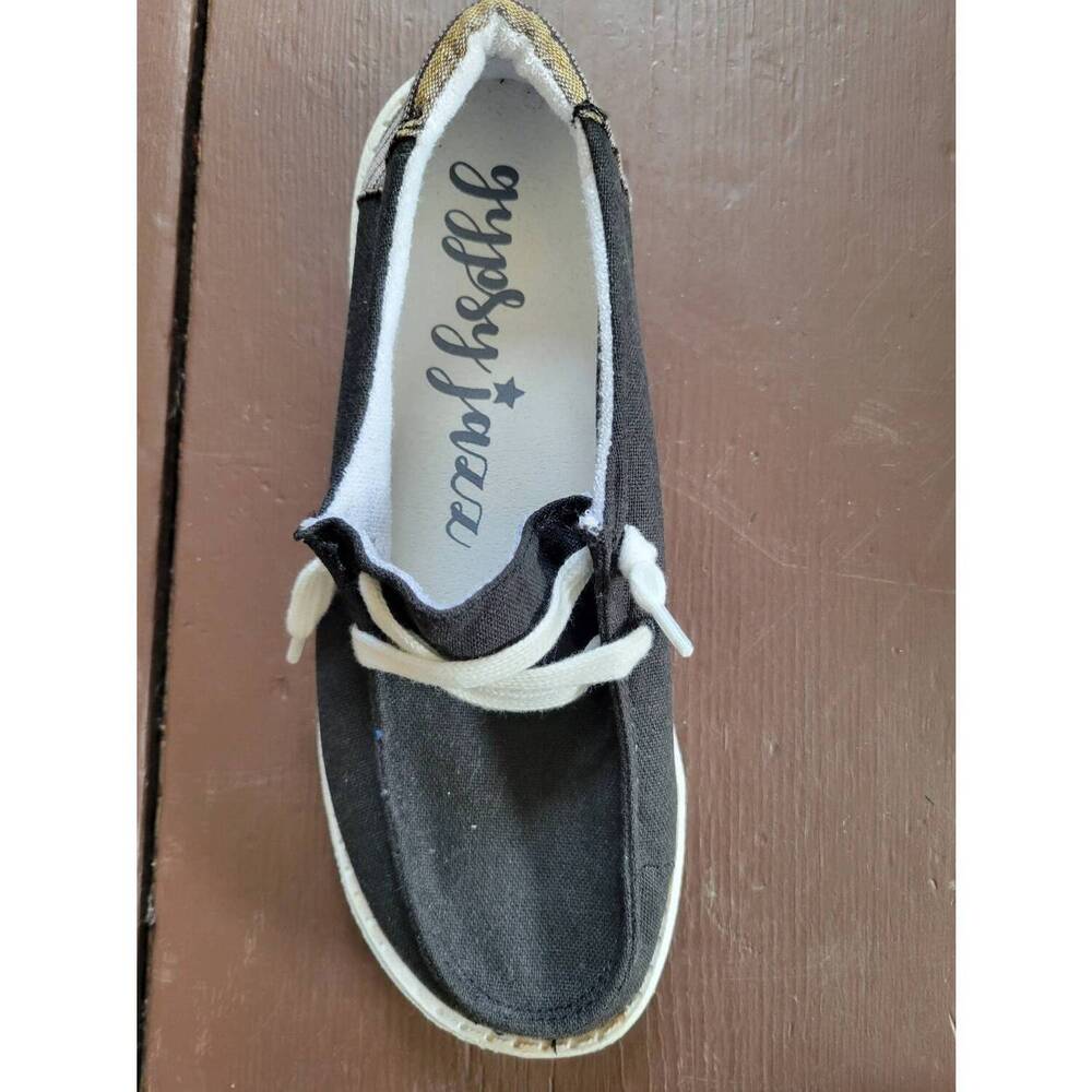 NEW VERY G women's gypsy jazz slip on shoes in black